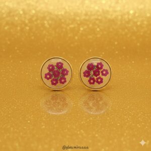 Home everlasting bloom resin stud earrings