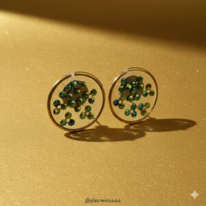 forest jewel enamel studs
