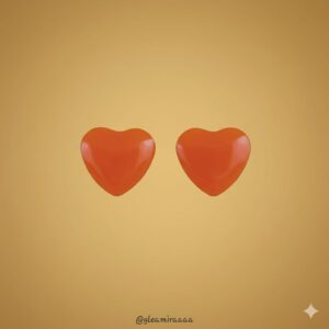 coral glow stud earrings