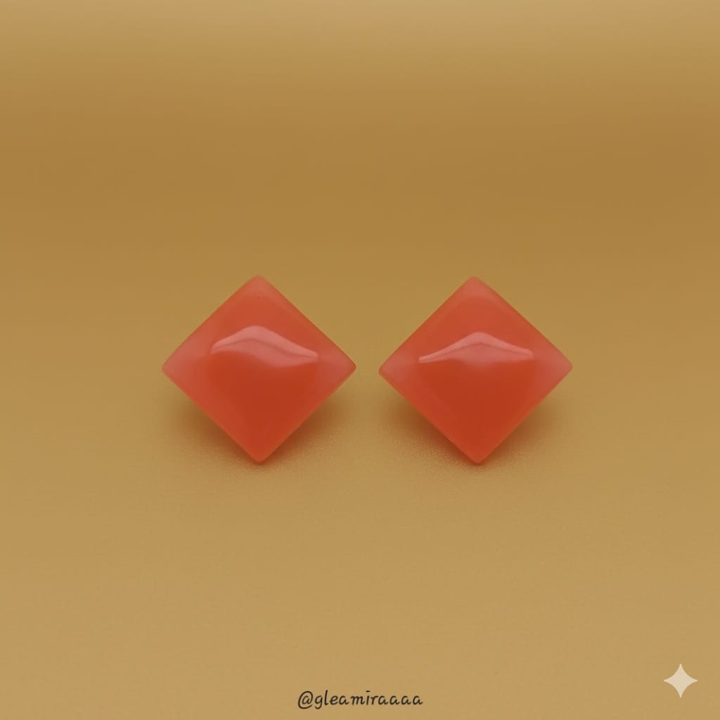 coral glow stud earrings coral glow stud earrings