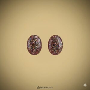 coral glow stud earrings