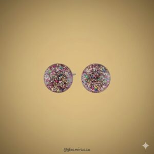 coral glow stud earrings