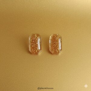 coral glow stud earrings