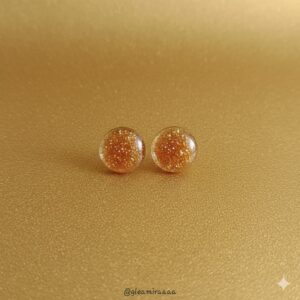 coral glow stud earrings