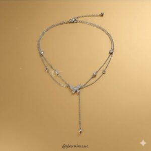 enchanted butterfly layered necklace