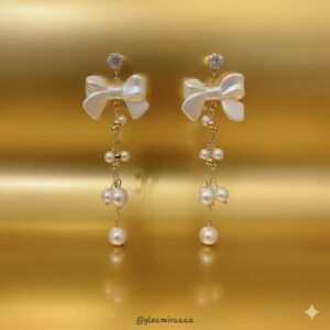 luminous heart cascade earrings
