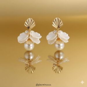 luminous heart cascade earrings