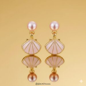 luminous heart cascade earrings