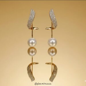 luminous heart cascade earrings