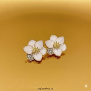 luminous heart cascade earrings