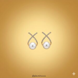 blue enamel dripping bow earrings