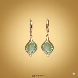 blue enamel dripping bow earrings