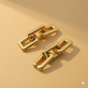 Home golden shimmer drop earrings