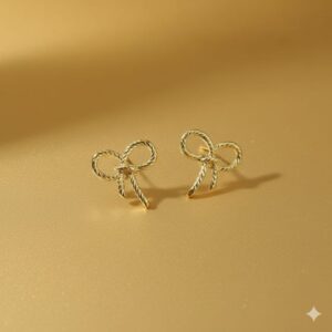 golden shimmer drop earrings