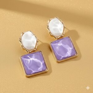 golden shimmer drop earrings