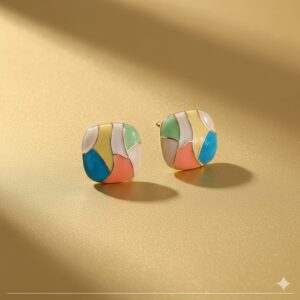 golden shimmer drop earrings