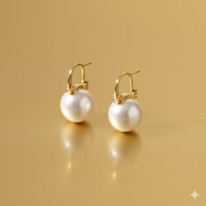 golden shimmer drop earrings