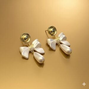 luminous heart stud earrings