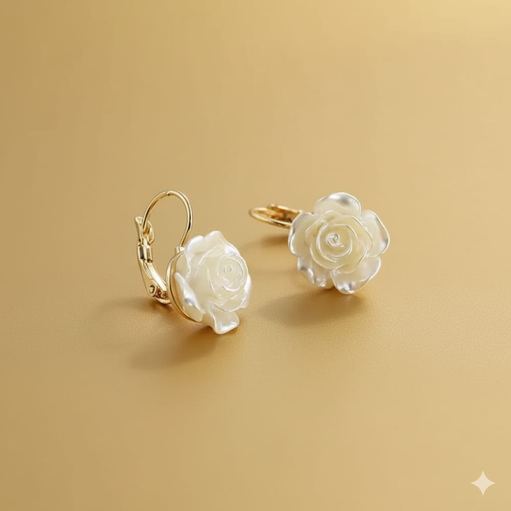 pastel enamel floral pearl drop earrings pastel enamel floral pearl drop earrings