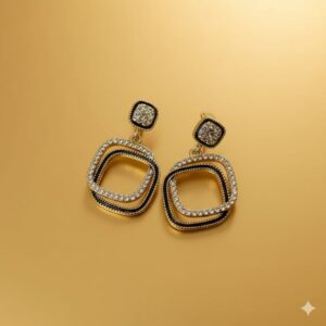 pastel enamel floral pearl drop earrings