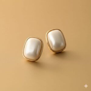 enamel blossom studs (pink)