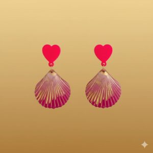 enamel blossom studs (pink)