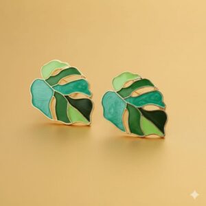 seashell heart drop earrings (light pink)