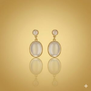 seashell heart drop earrings (light pink)