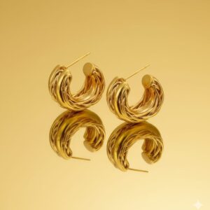 seashell heart drop earrings (light pink)