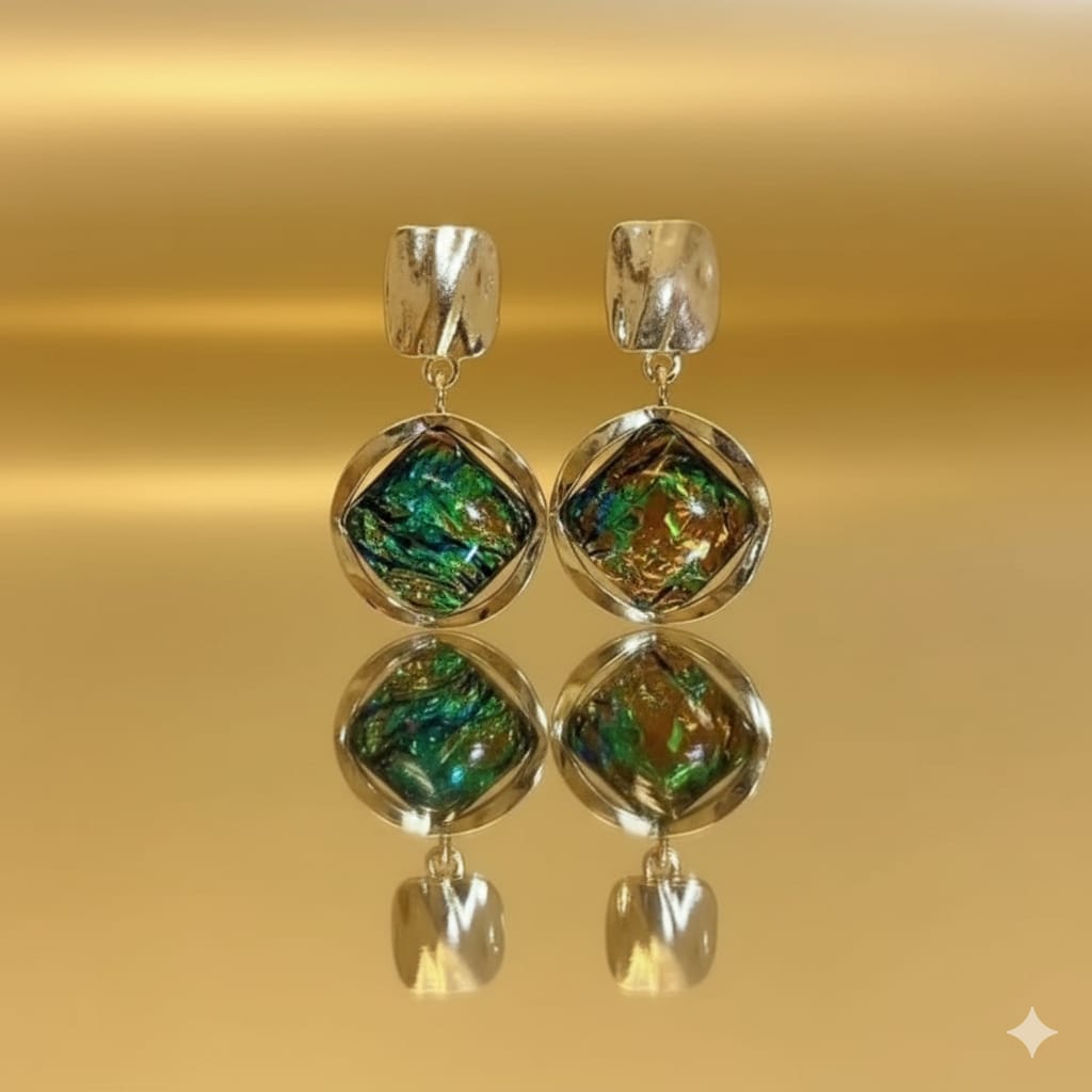 seashell heart drop earrings (light pink) seashell heart drop earrings (light pink)