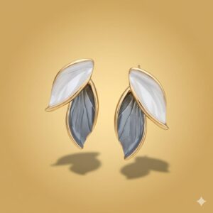 fluttering pearl & diamond butterfly earrings