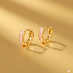 crystal butterfly & pink bead drop earrings