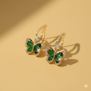 red enamel gold hoop earrings