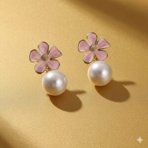 mermaid tail pearl drop earrings