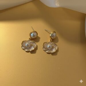 elegant petal drop earrings.
