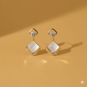 elegant petal drop earrings.