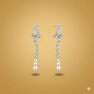 blue enamel flower stud earrings