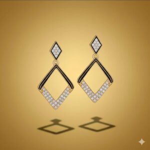 brushed gold disc drop earrings