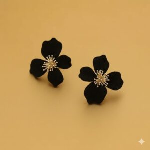 brushed gold disc drop earrings