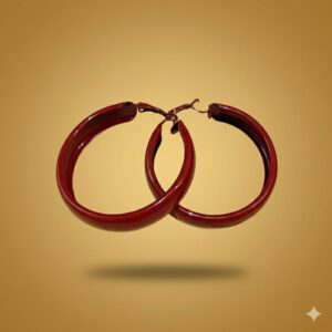 brushed gold disc drop earrings