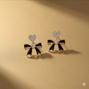 brushed gold disc drop earrings